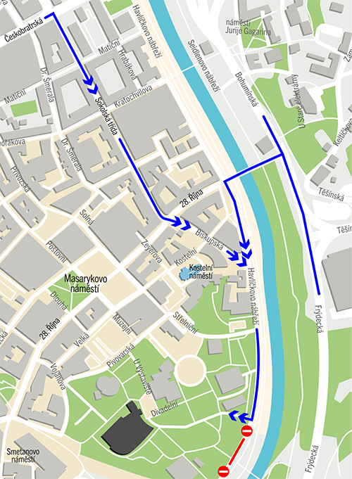 Uzavírka nábřeží